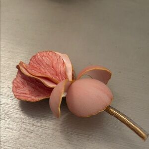 Pink Floral Brooch